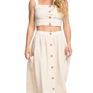 NWT Roxy skirt set